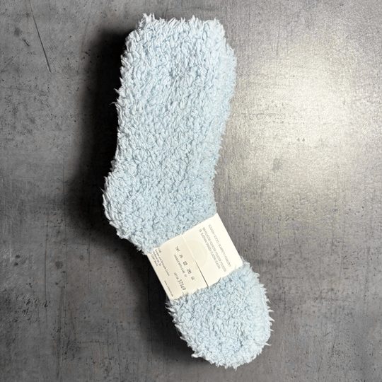 Dámské hebké žinylkové domácí ponožky 2 páry modrá/pruh