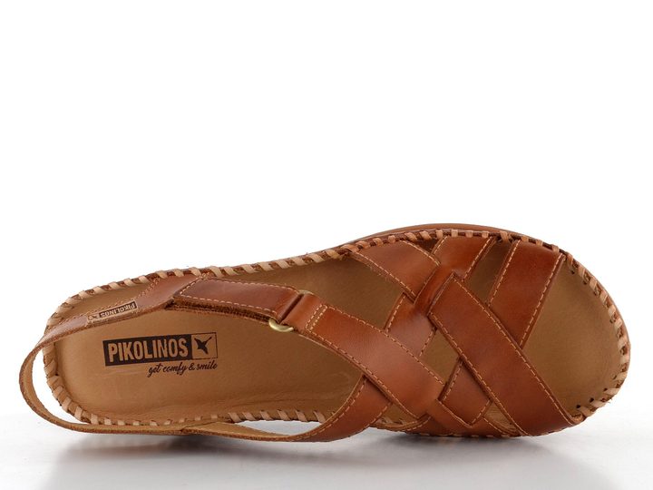Pikolinos sandále s kríženými pásikmi Cadaques Brandy W8K-0741