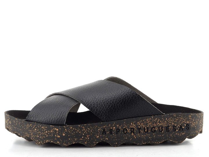 Asportuguesas černé pantofle P018276000