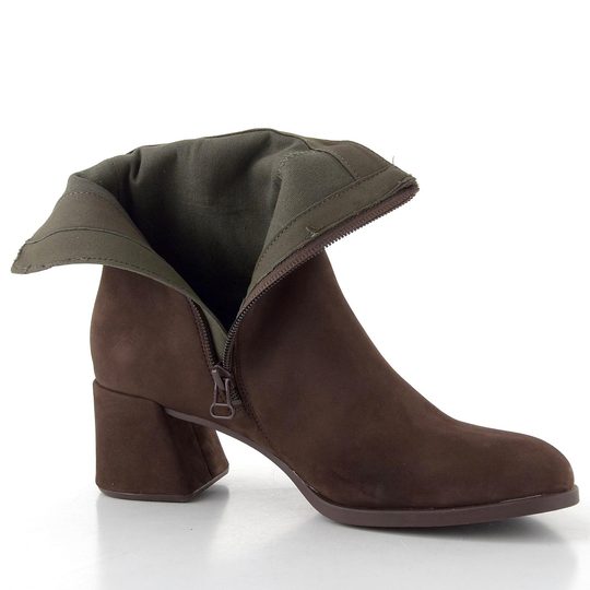 Camper elegantní kotník na podpatku Kora dark brown K400798-002