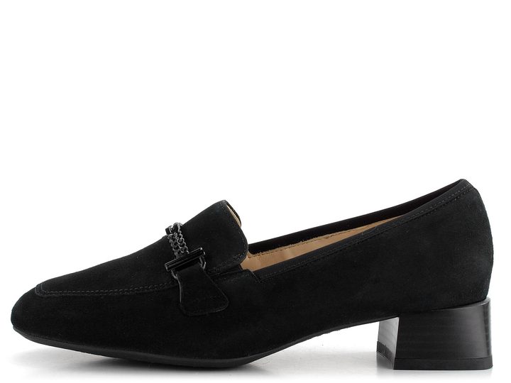 Ara širší semišové lodičky Graz Black 12-20406-01