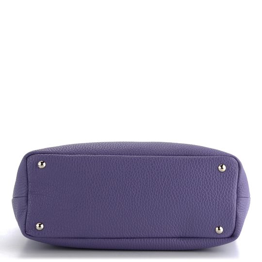 Elega malá kabelka přes rameno fialová/stříbrné kování 69773