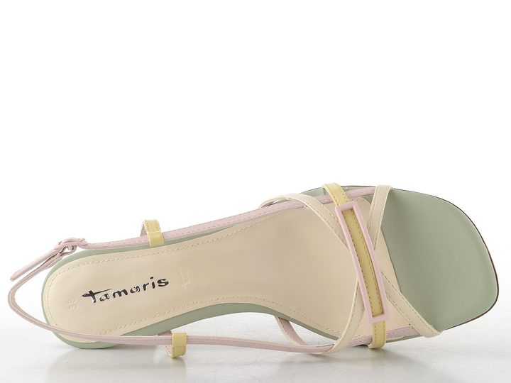 Tamaris páskové sandály na podpatku mint combi 1-28366-46