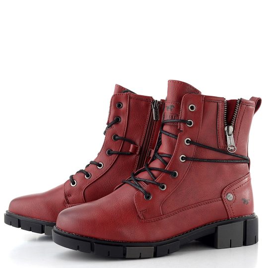 Mustang šněrovací kotník red 15M0322001