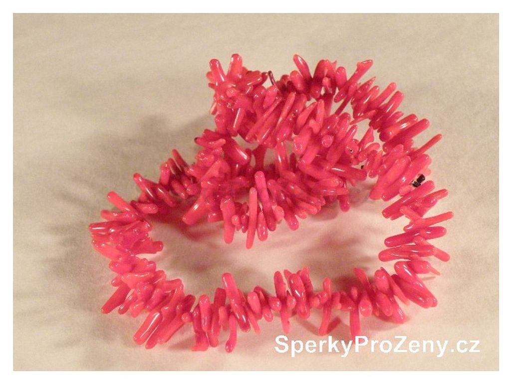 Náhrdelník Korál červený větvičky - náhrdelník z pravého mořského korálu  větvičkového - Šperky pro ženy