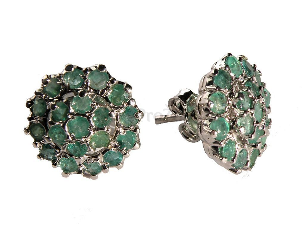 Náušnice smaragdy - Smaragdové náušnice - Šperky pro ženy