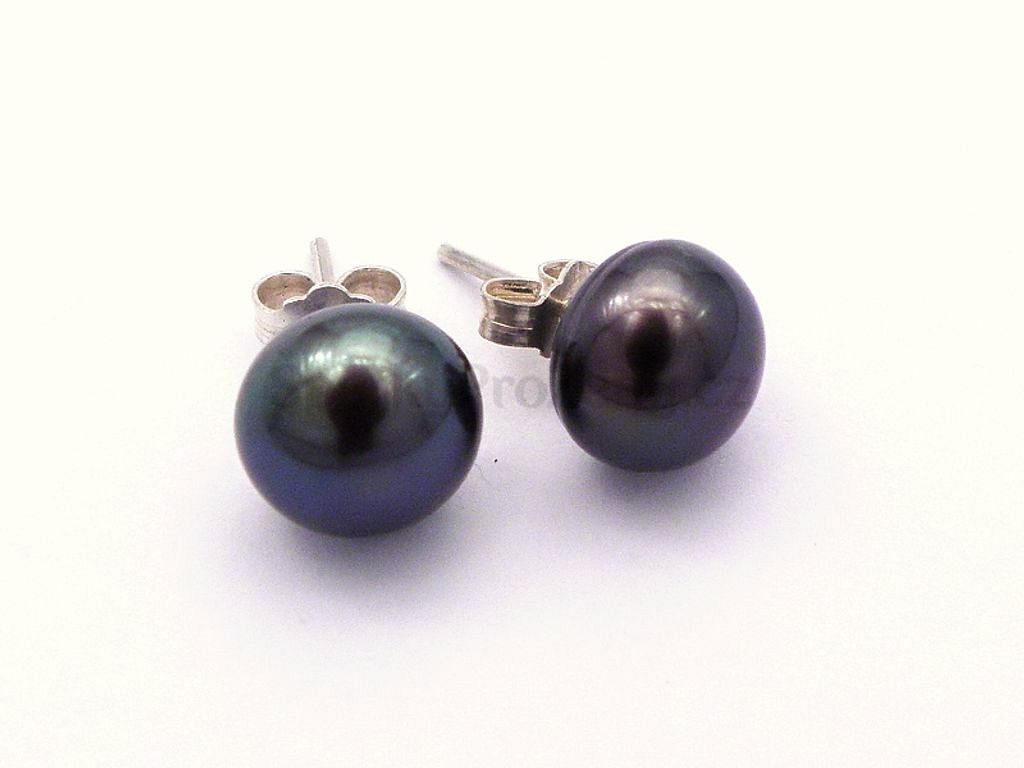 Náušnice černé perly - Šperky pro ženy
