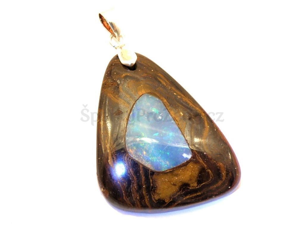 Přívěsek opál drahý - australský boulder opál - Šperky pro ženy