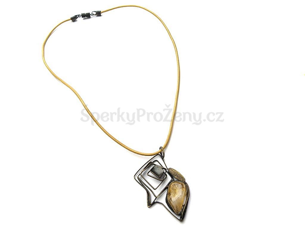 Umělecký náhrdelník Citrín VEGA - Šperky pro ženy