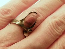 Prsten rhodonit starostříbro VEGA