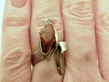 Prsten jaspis červený VEGA