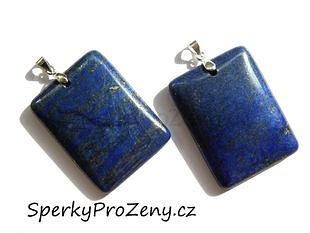 Lapis lazuli obdélník přívěsek