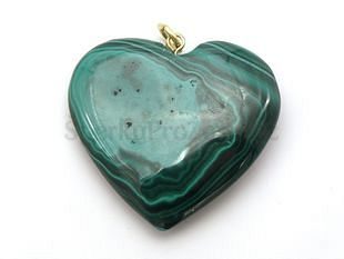 Přívěsek malachit srdce - Malachitové srdíčko - Šperky pro ženy