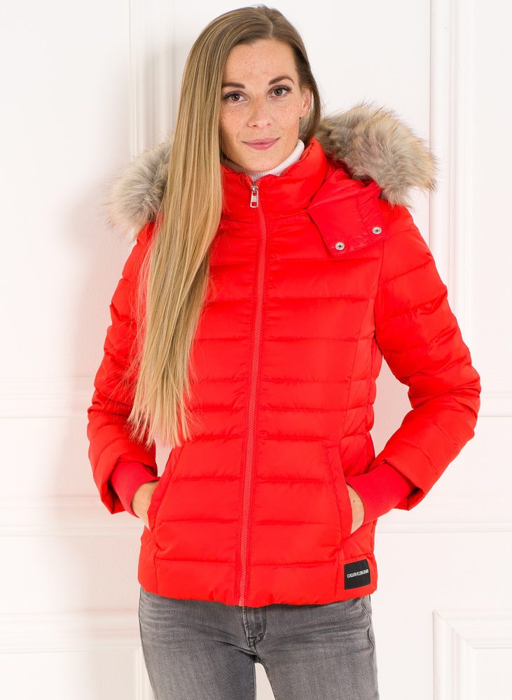 Női téli kabát Calvin Klein - Narancssárga Calvin Klein