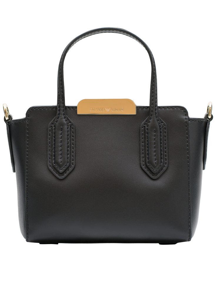 Borsa a mano in pelle da donna Emporio Armani - Nero Emporio Armani