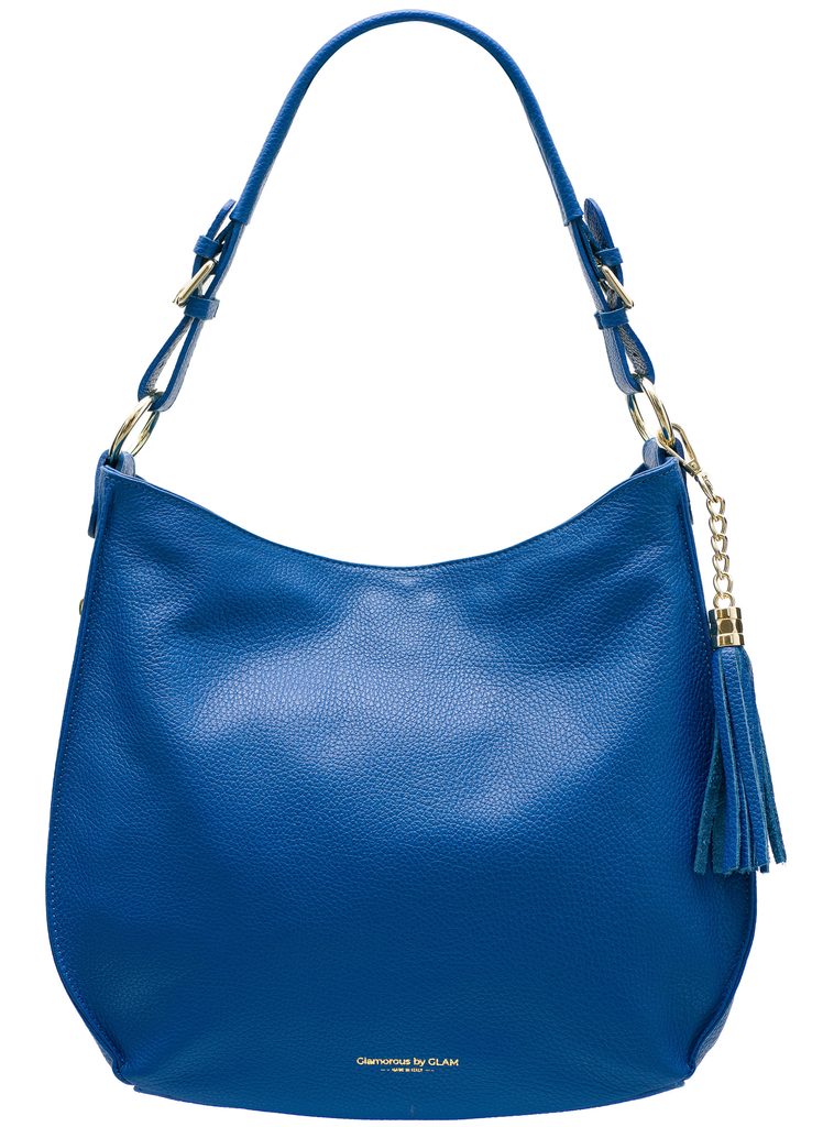 Dámská kožená kabelka přes rameno se zlatým kováním - královsky modrá -  Glamorous by GLAM - Přes rameno - Kožené kabelky - GLAM, protože chci být  odlišná!