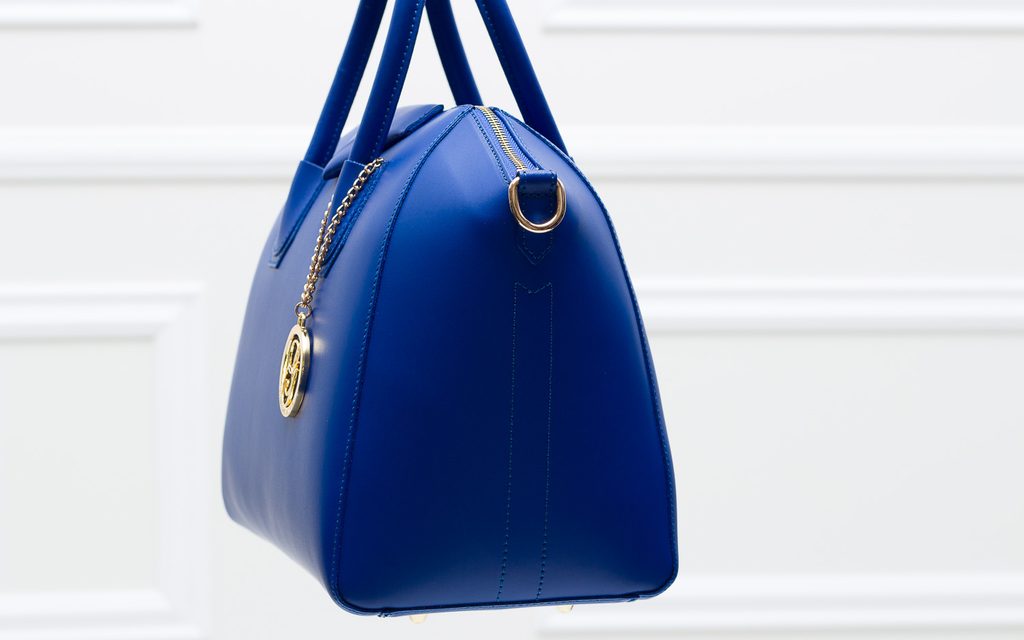 Kožená matná kabelka do ruky - královsky modrá - Glamorous by GLAM - Kožené  kabelky - - GLAM, protože chci být odlišná!
