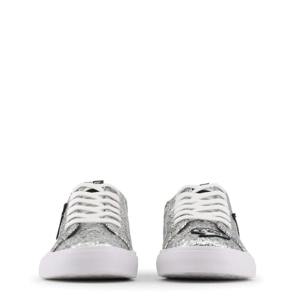 love moschino silver sneakers