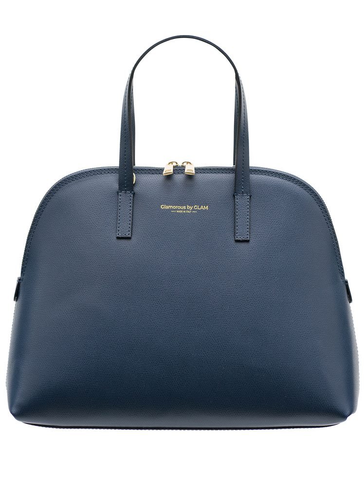 Dámská kožená kabelka do ruky na zip - tmavě modrá - Glamorous by GLAM - Do  ruky - Kožené kabelky - GLAM, protože chci být odlišná!