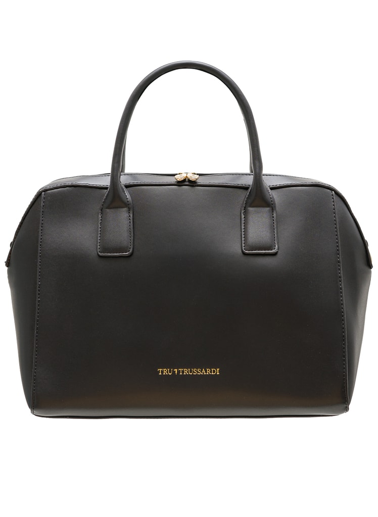 Glamadise - Italian fashion paradise - Real leather handbag Tru Trussardi -  Black - Tru Trussardi - Handbags - Leather bags - Glamadise - italian  fashion paradise