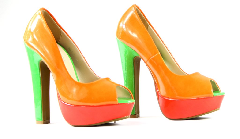 Multi color beaded chunky heels | Heels, Chunky heels, Sandals heels