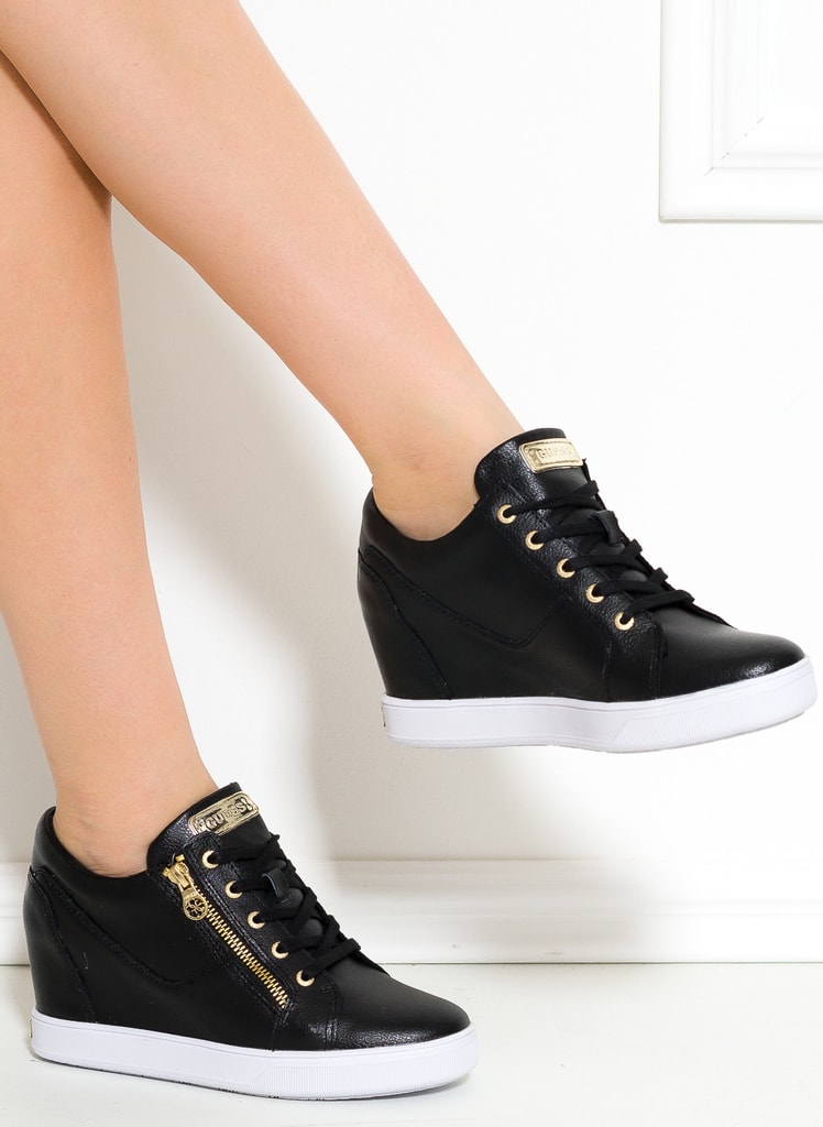 women's black guess sneakers