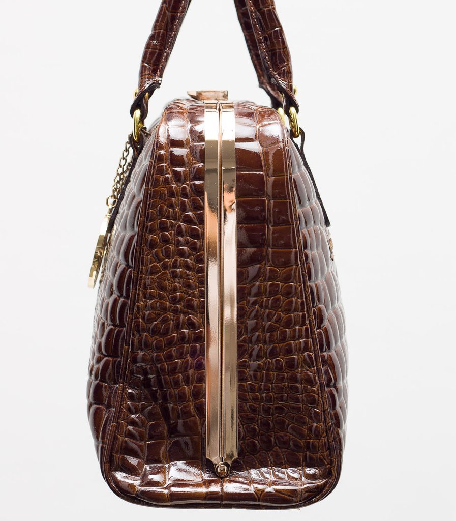 Dámská kožená kabelka kufřík krokodýl - hnědá - Glamorous by GLAM - Kožené  kabelky - - GLAM, protože chci být odlišná!
