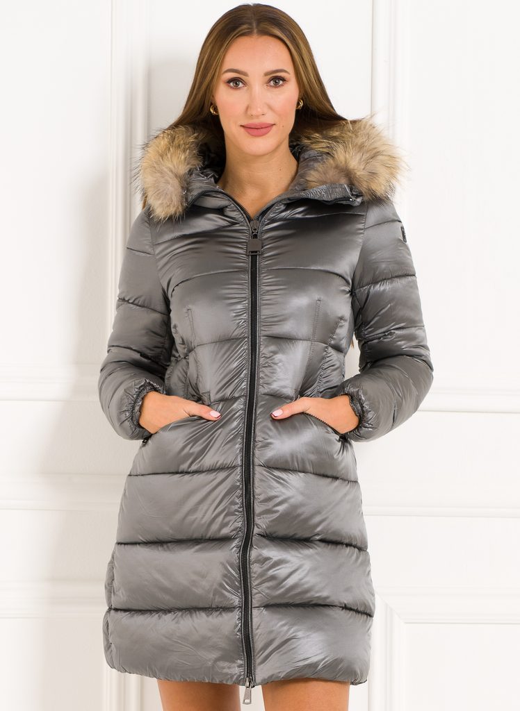Dámská zimní bunda s kapucí a kožešinou metalická - Due Linee - Poslední  kusy - Zimní bundy, Dámské oblečení - GLAM, protože chci být odlišná!
