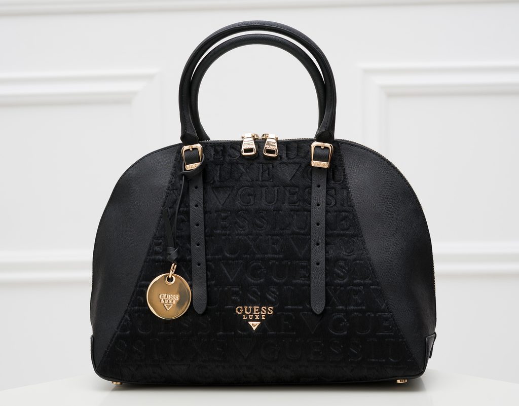 Leather handbag GUESS Black in Leather - 36646826