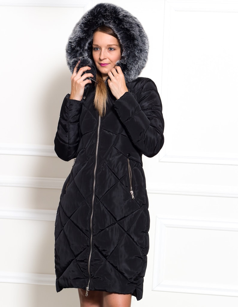 Dámská dlouhá zimní bunda elegantní - černá - Due Linee - Poslední kusy - Zimní  bundy, Dámské oblečení - GLAM, protože chci být odlišná!