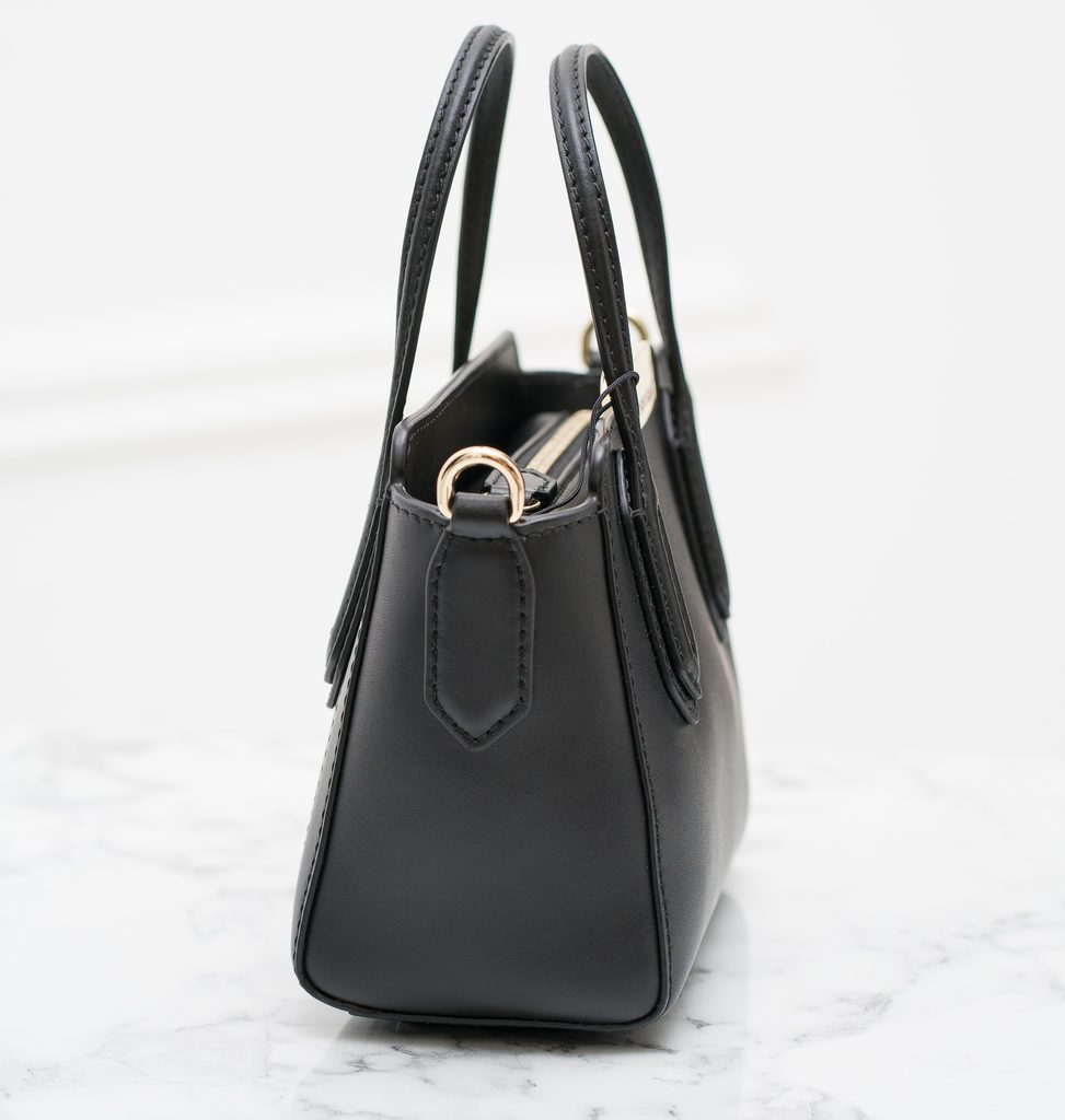 Shiny Patent Tote Bag In Black