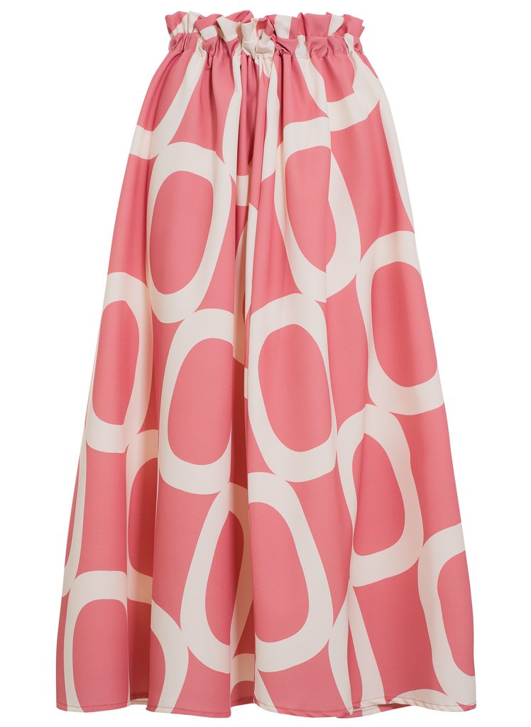 Glamadise.sk - Dámska dlhá sukňa so vzorom ružovo - biela - Glamorous by  Glam - Sukne - Dámske oblečenie - GLAM, protože chci být odlišná!