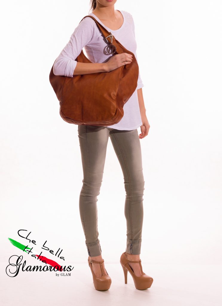 GbyG kožená kabelka velká hnědá - Glamorous by GLAM - Kožené kabelky - -  GLAM, protože chci být odlišná!