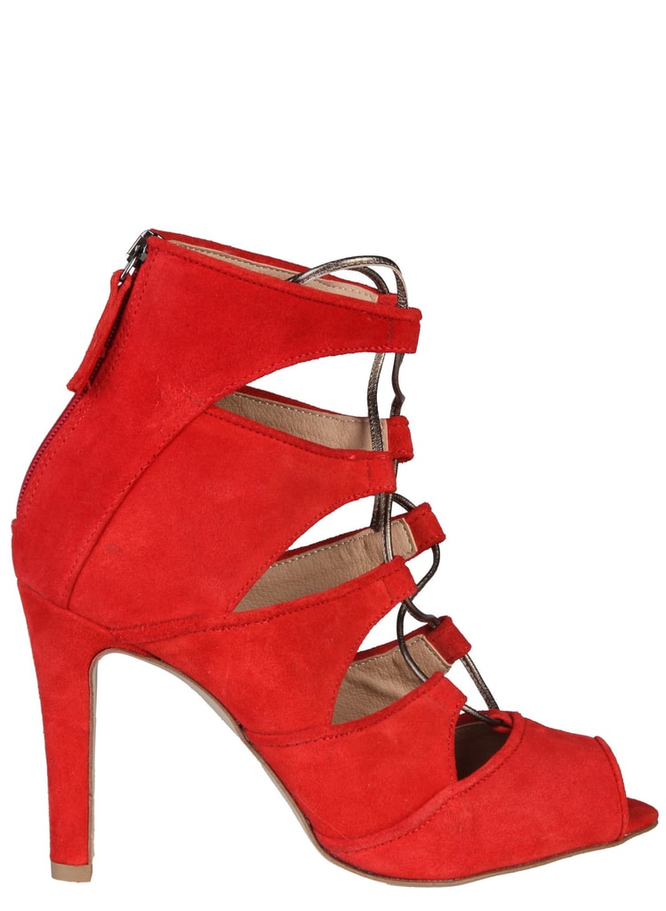 Dámské kožené sandály červené - Versace 1969 - Sandály - Dámská obuv -  GLAM, protože chci být odlišná!
