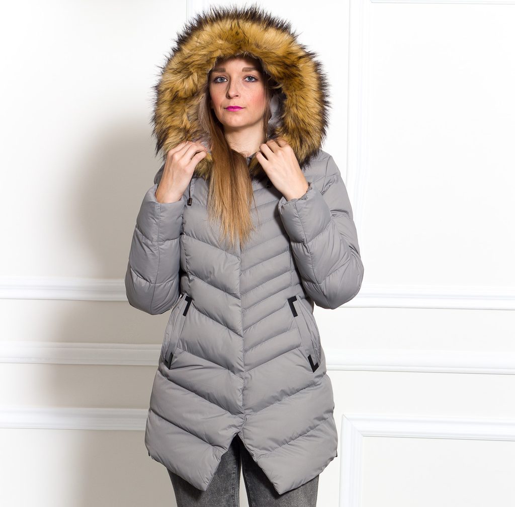Glamadise.sk - Dámska zimná bunda vypasovaná svetlo šedá - Due Linee - Zimné  bundy - Dámske oblečenie - GLAM, protože chci být odlišná!
