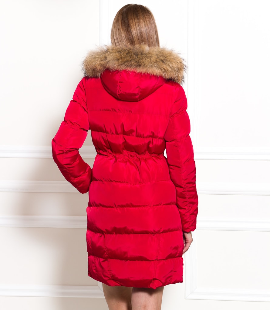 Dámská zimní bunda s liškou a bambulkama červená - Due Linee - Poslední  kusy - Zimní bundy, Dámské oblečení - GLAM, protože chci být odlišná!