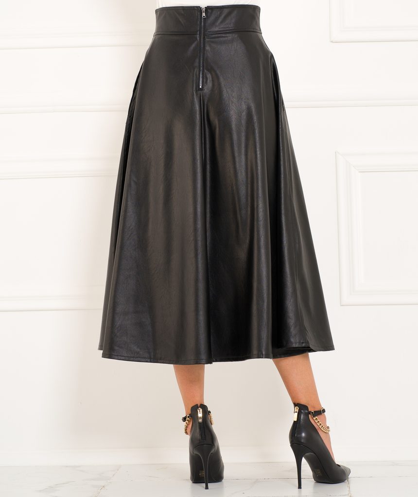 Dámská koženková sukně do pasu - černá - Due Linee - Sukně - Dámské  oblečení - GLAM, protože chci být odlišná!