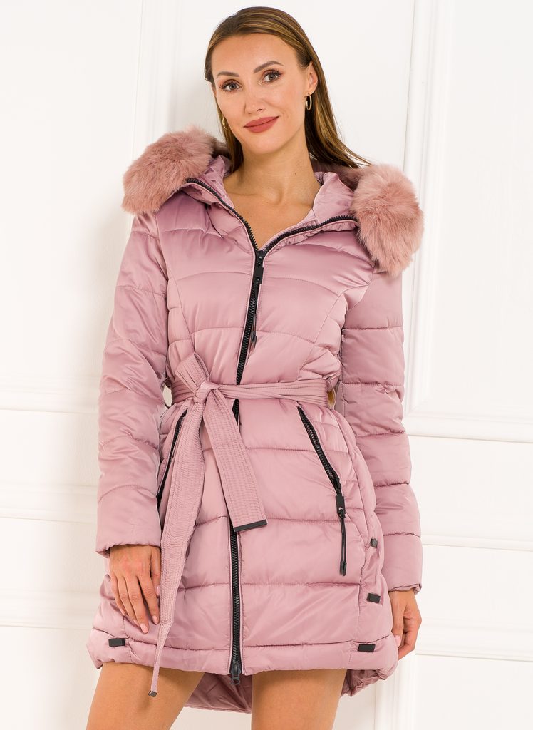 Dámská zimní bunda s vázáním - růžová - Due Linee - Zimní bundy - Dámské  oblečení - GLAM, protože chci být odlišná!