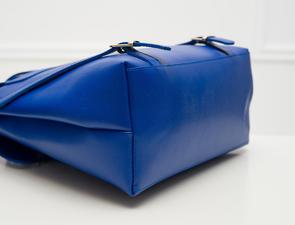 Dámský kožený batoh na patenty ražený - královsky modrá - Glamorous by GLAM  - Batohy - Kožené kabelky - GLAM, protože chci být odlišná!