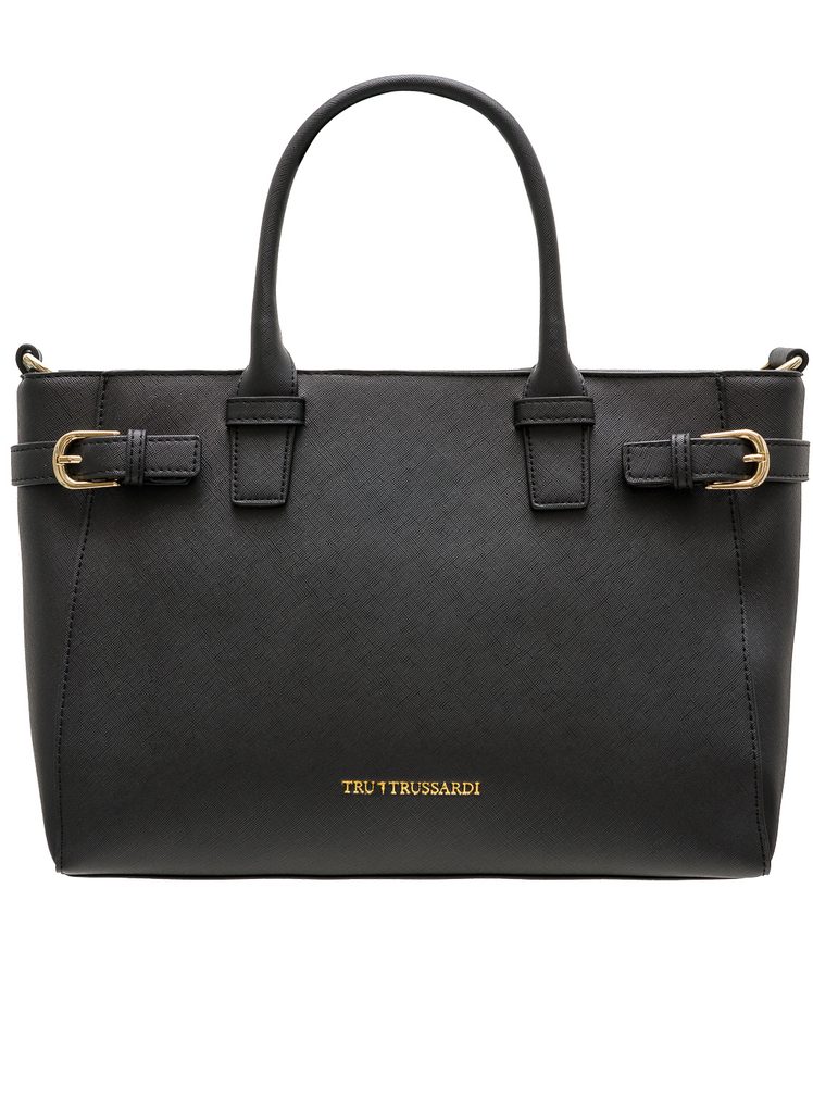 Glamadise - Italian fashion paradise - Real leather handbag Tru Trussardi -  Black - Tru Trussardi - Handbags - Leather bags - Glamadise - italian  fashion paradise