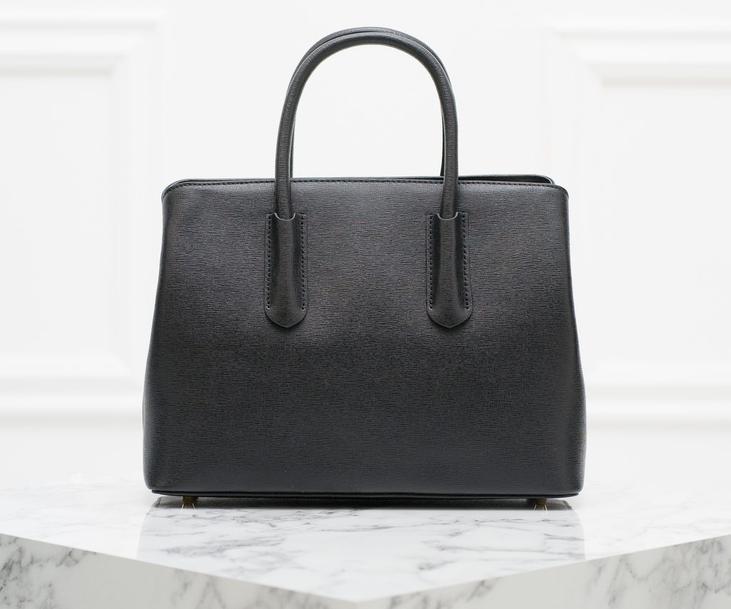 Buy Furla Black Textured Leather Handbag With Sling Strap - Handbags for  Women 1093579 | Myntra