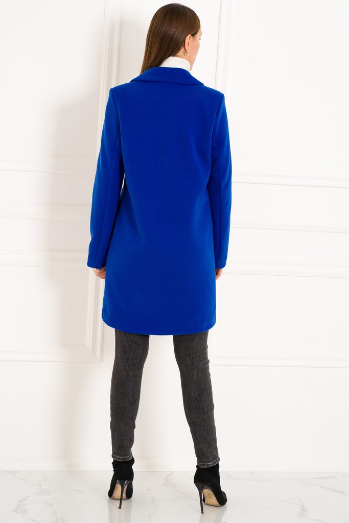 Dámský flaušový kabát královsky modrá - Glamorous by Glam - Kabáty - Dámské  oblečení - GLAM, protože chci být odlišná!
