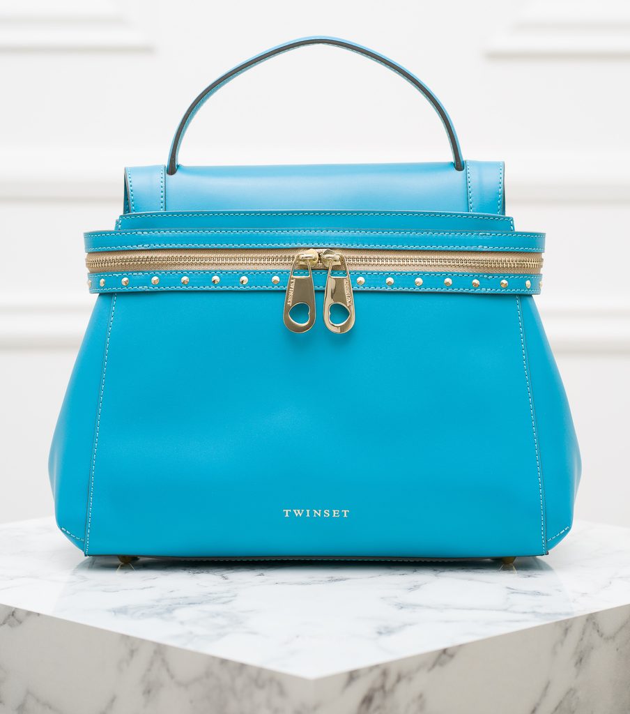 Glamadise - Italian fashion paradise - TWINSET leather handbag - Blue -  TWINSET - Handbags - Leather bags - Glamadise - italian fashion paradise
