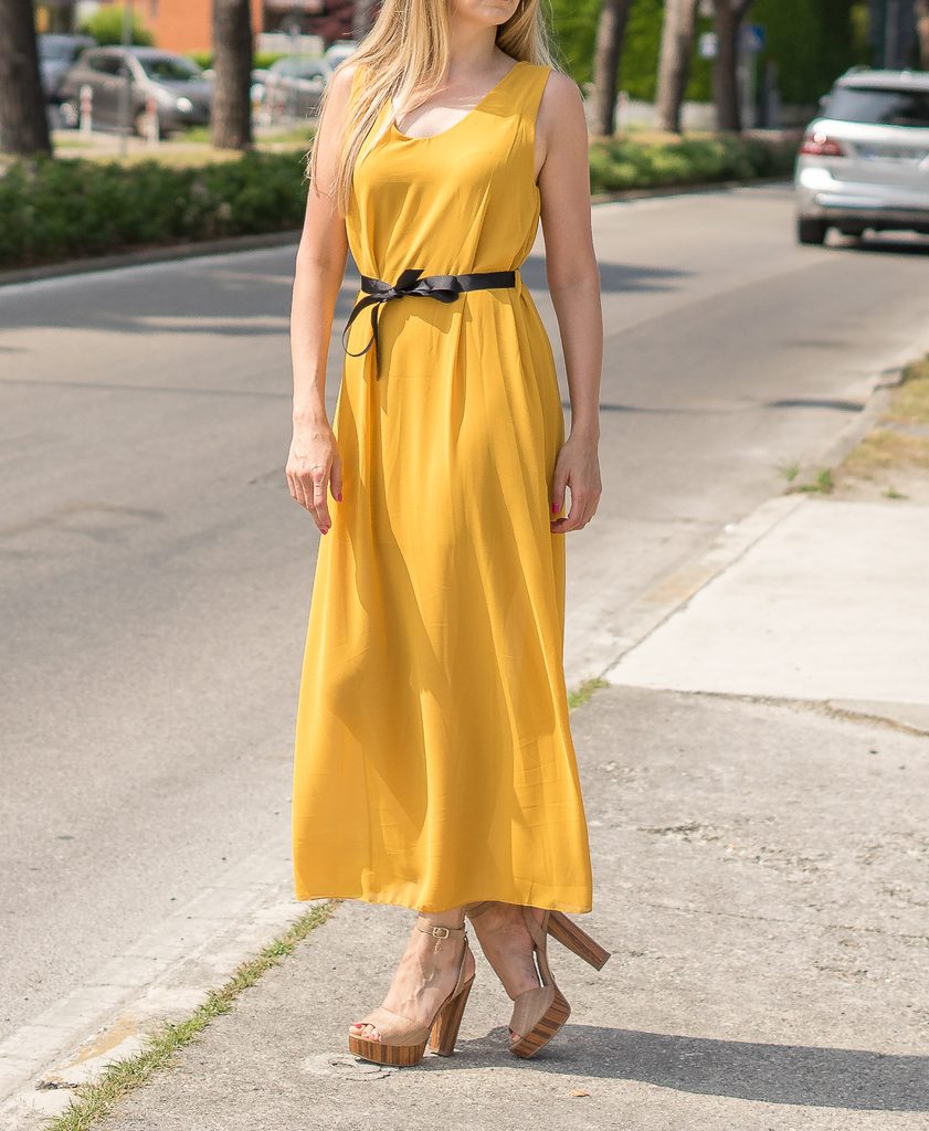 Dlouhé šaty žluté šifonové - Glamorous by Glam - Letní šaty - Šaty, Dámské  oblečení - GLAM, protože chci být odlišná!