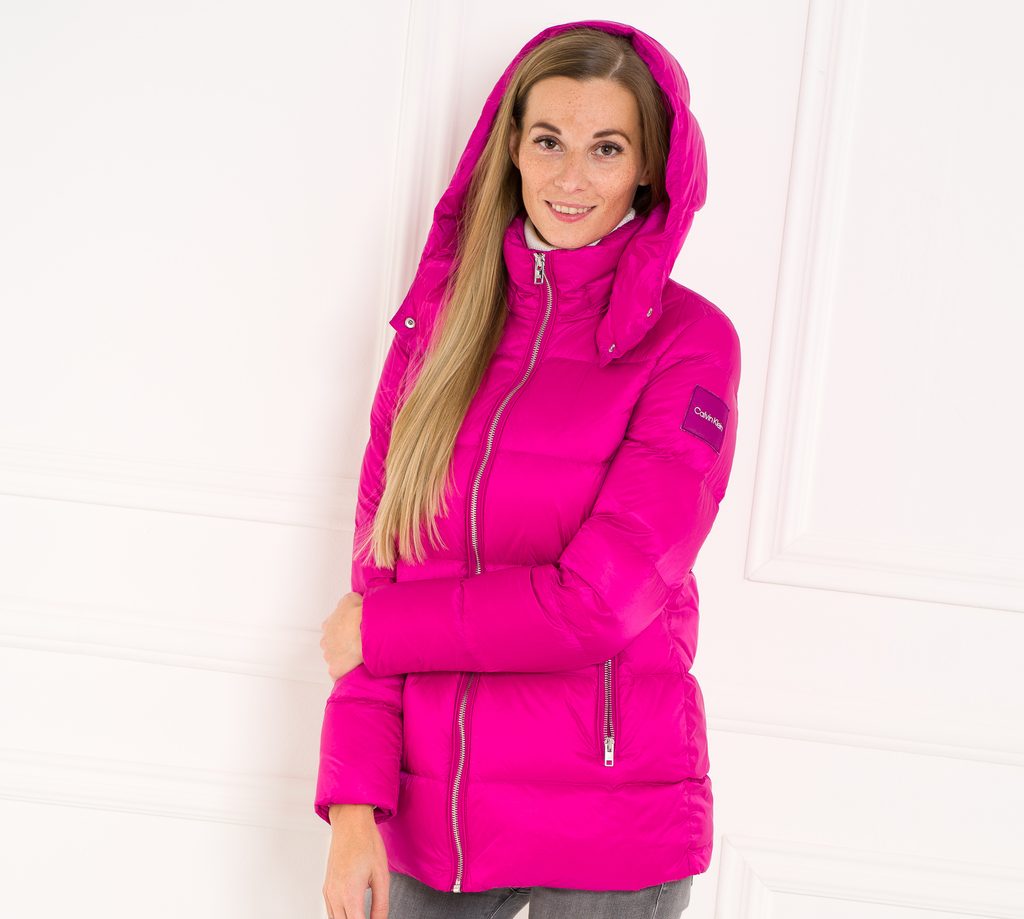 calvin klein pink fleece jacket