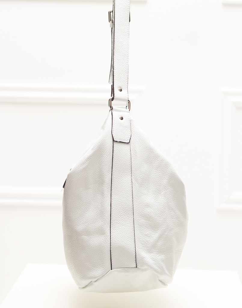 Dámská kožená kabelka dlouhé ucho - bílá - Glamorous by GLAM - Přes rameno  - Kožené kabelky - GLAM, protože chci být odlišná!