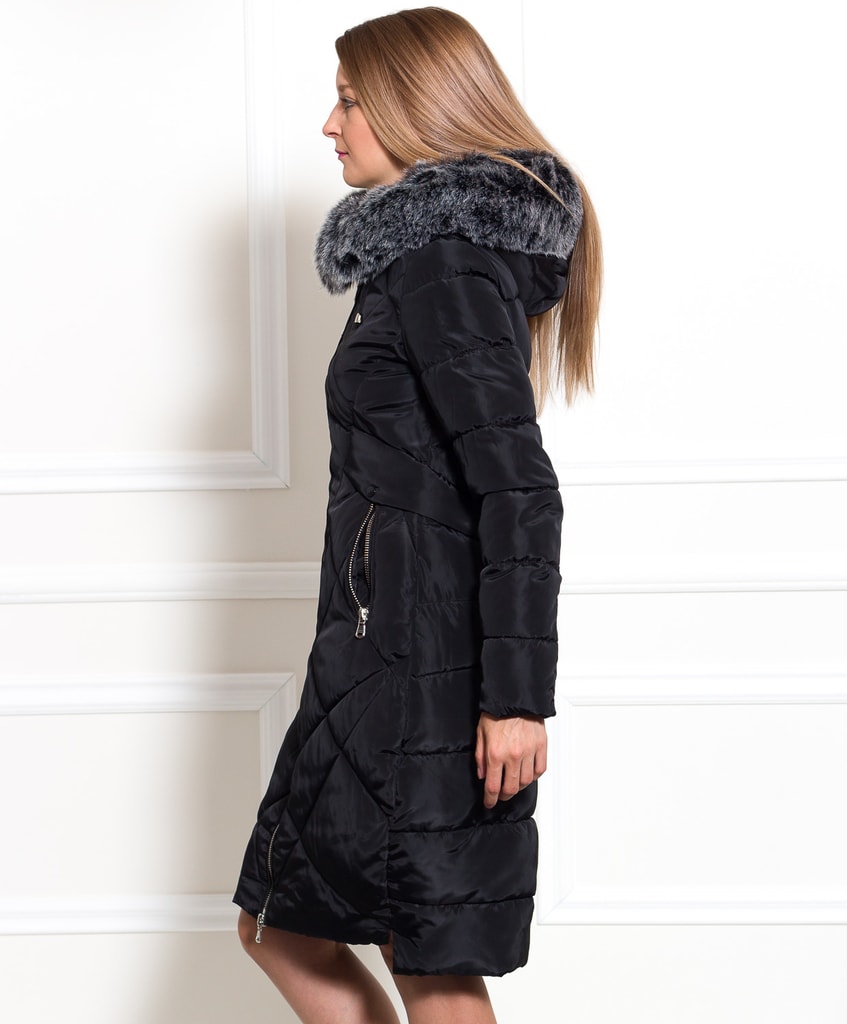 Glamadise - Italian fashion paradise - Women's winter jacket Due Linee -  Black - Due Linee - Last chance - Winter jacket, Women's clothing -  Glamadise - italian fashion paradise