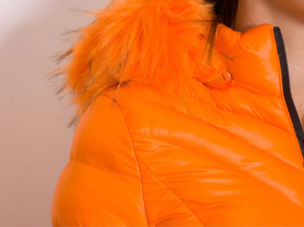 Winter Jacket Due Linee Orange, Orange Winter Coat Ladies