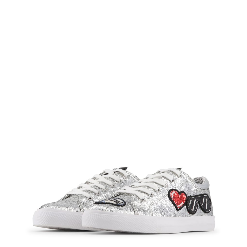 love moschino silver sneakers