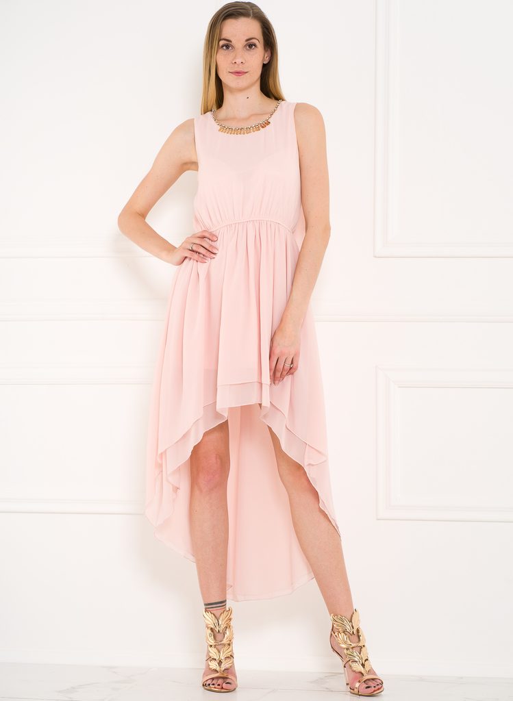 Letní šifonové šaty růžové asymetrické - GLAM&GLAMADISE - Letní šaty - Šaty,  Dámské oblečení - GLAM, protože chci být odlišná!